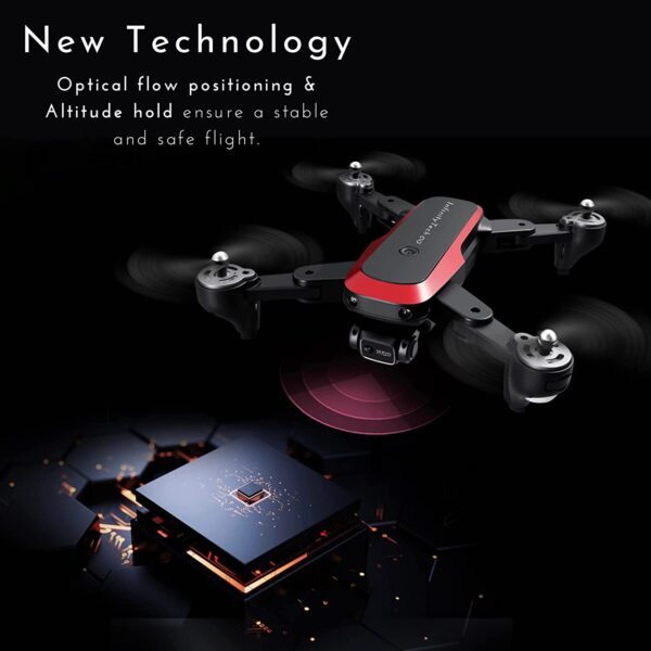 S8000 Drone Official Version with 90° electrically adjustable 4k Camera for Kids and Adults - FPV Live Video Quadcopter equipped with 2 Batteries for up to 40 minutes of flight time - Long range distance up to 500m - 360° flip - Follow me - Auto return - One key take off/landing - Altitude hold - Indoor & Outdoor Toy