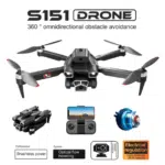 S151 Mini Rc Drone 4K Profesional With ESC Three HD Camera Intelligent Obstacle Avoidance Drone RC Plane Brushless Motor Drones - Image 6