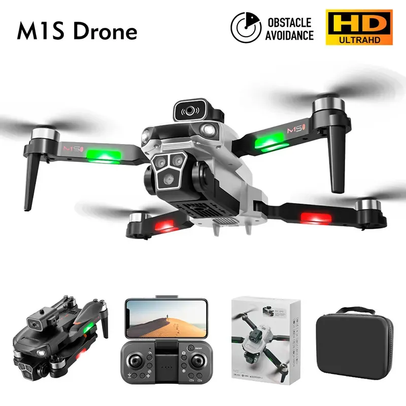 New M1S Drone With Brashless Motor Dual HD Camera 2024 - Drone Fly BD