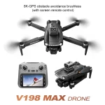 V198 Gps Drone with Big Display Remote 8k camera